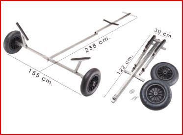 CARRELLO ALAGGIO PIEGHEVOLE ACCIAIO INOX O0836040