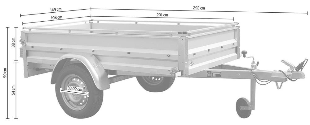 CARRELLO PORTA COSE STEMA BASIC 750