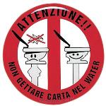 5252179 - DIVIETO DI CARTA NEL WC RILIEVO ADESIVO